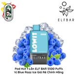  Pod Dùng 1 Lần Elfbar Lowit 5500 Hơi Blue Razz Ice Chính Hãng 