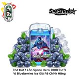  Pod Dùng 1 lần Space Hero 7000 hơi vị Việt Quất Lạnh Chính Hãng 