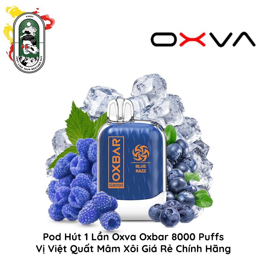  Pod Dùng 1 Lần Oxva Oxbar G8000 vị Việt Quất Mâm Xôi Chính Hãng 