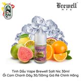  Tinh Dầu Vape Mỹ Brewell Salt Nic Ổi Cam Chanh Dây 30ml Chính Hãng 