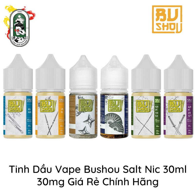  Tinh Dầu Vape Bushou Salt Nic Trà Quất 30ml Chính Hãng 