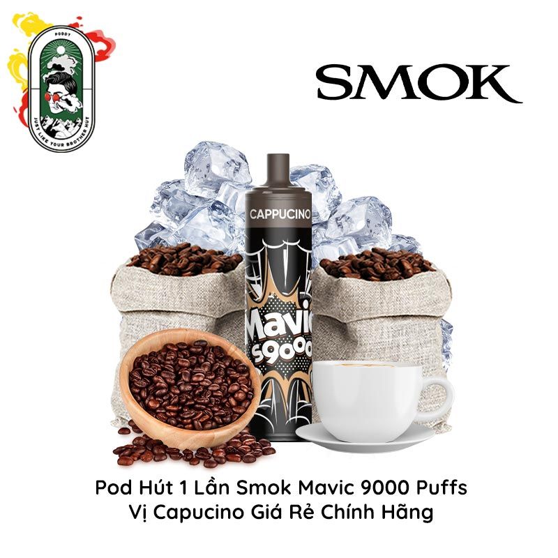  Pod 1 Lần Smok Mavic S9000 9000 Hơi Cappuchino Sạc Lại Giá Rẻ Chính Hãng 