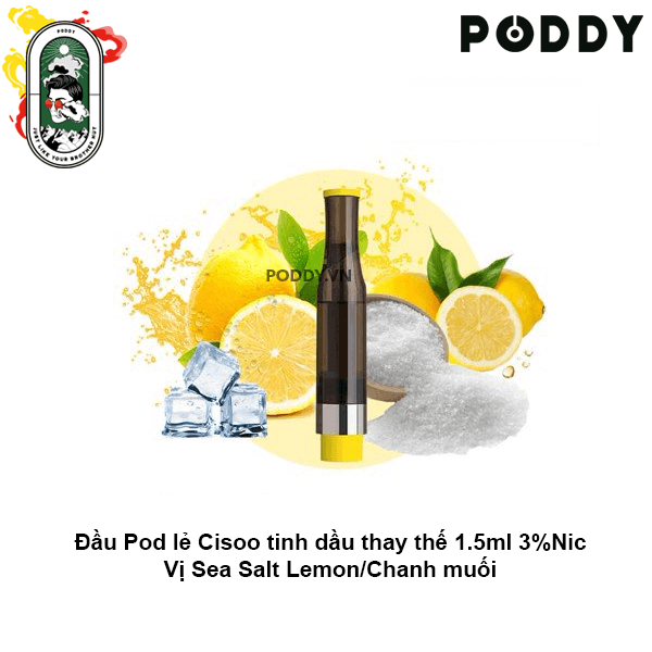  Đầu Pod VOVA Cisoo K1 Sea Salt Lemon Chanh Muối 30MG Chính Hãng 