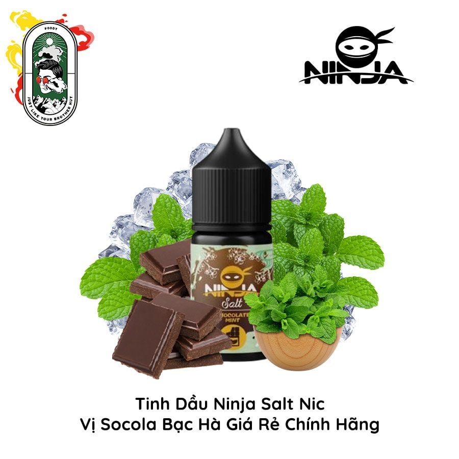  Tinh Dầu Vape Ninja Salt Nic Socola Bạc Hà 30ml Chính Hãng 