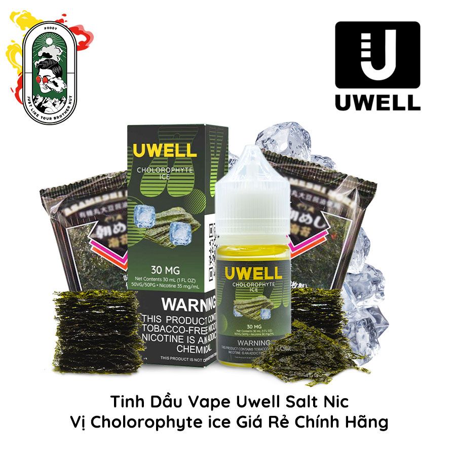  Tinh Dầu Vape Uwell Salt Nic Rong Biển Lạnh 30ml Chính Hãng 