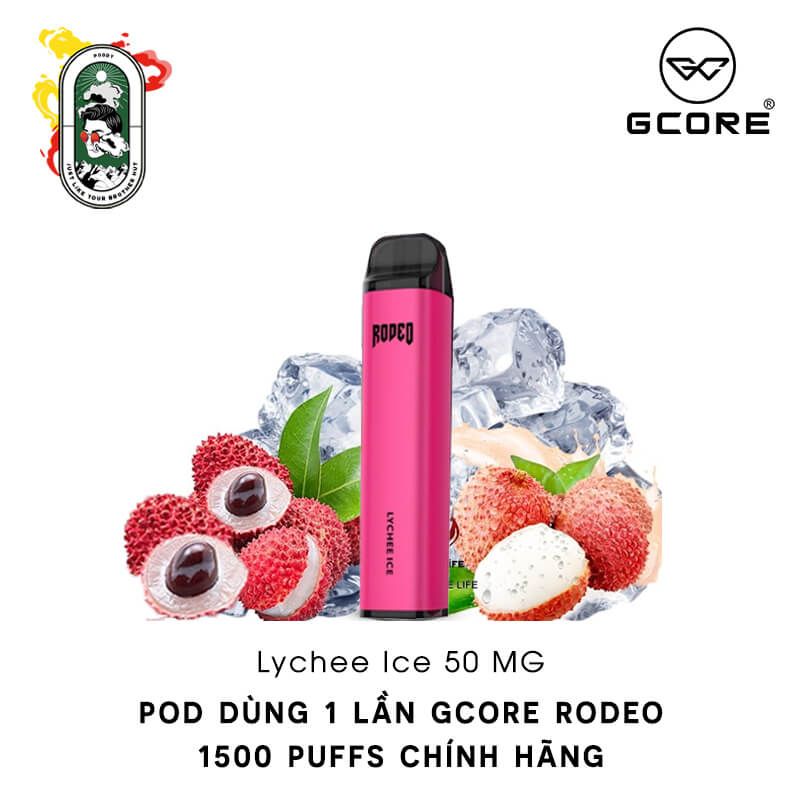  Pod Dùng 1 Lần Gcore Rodeo 50MG Lychee Ice Vải Lạnh Chính Hãng 