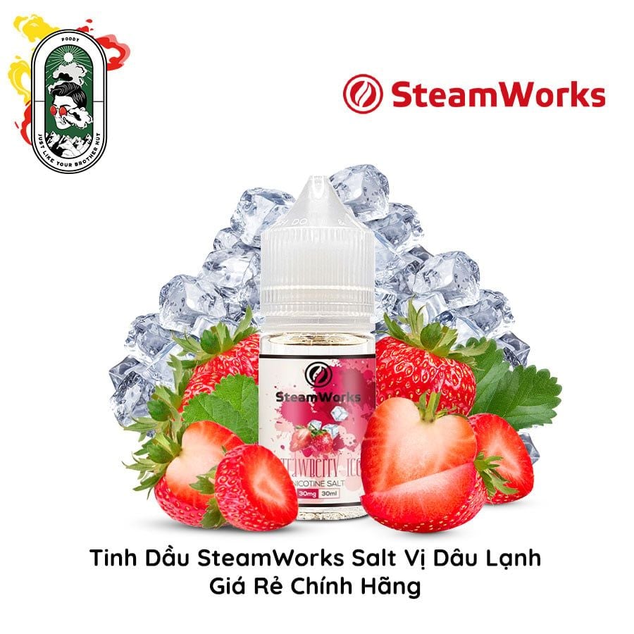  Tinh Dầu Vape Steamworks Salt Nic Dâu Lạnh 30ml Chính Hãng 