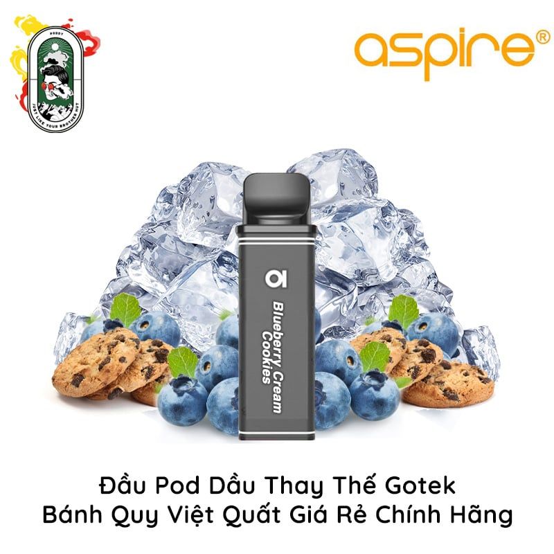  Đầu Pod Dầu Thay Thế Aspire Gotek Bánh Quy Việt Quất Chính Hãng 