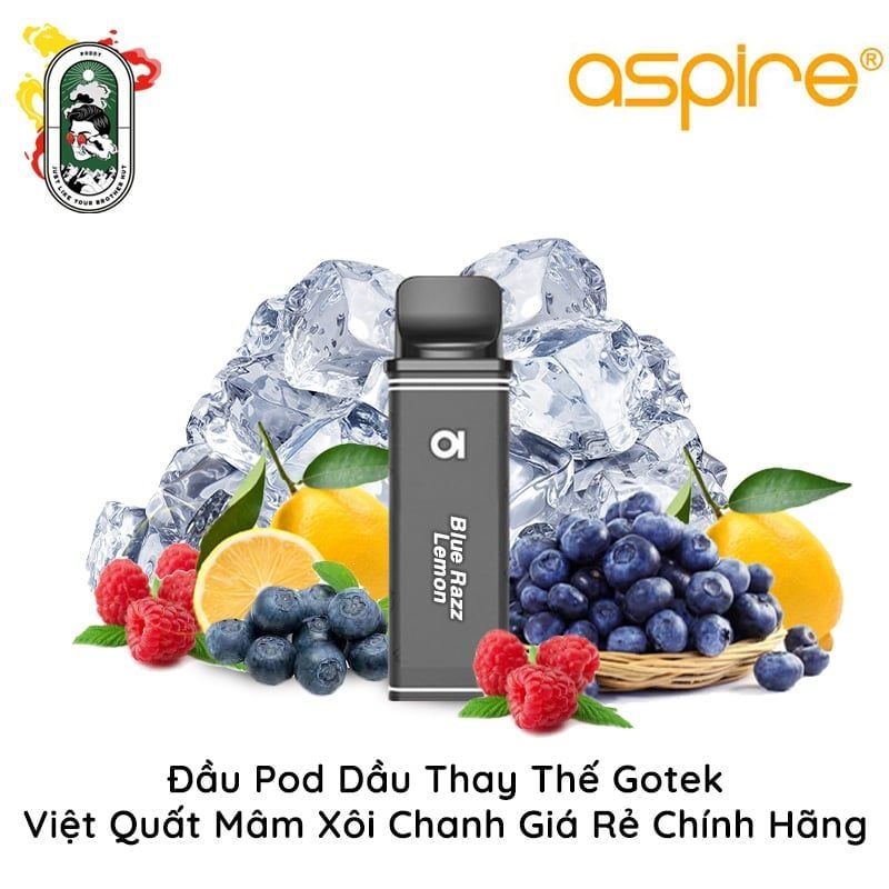  Đầu Pod Dầu Thay Thế Aspire Gotek Mâm Xôi Việt Quất Chanh 30-50mg Chính Hãng 