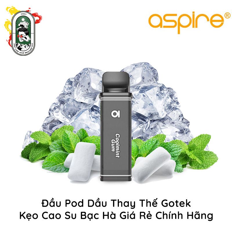  Đầu Pod Dầu Thay Thế Aspire Gotek Kẹo Cao Su Bạc Hà 30-50mg Chính Hãng 