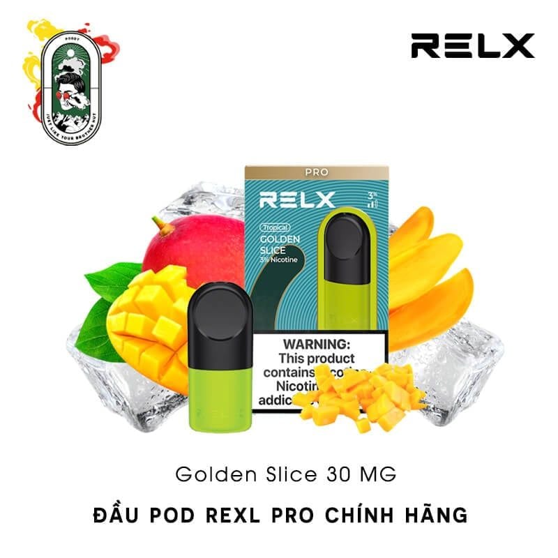  Đầu Pod RELX Pro Golden Slice Xoài 30MG Chính Hãng 