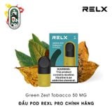  Đầu Pod RELX Pro Green Zest Tobacco Xì Gà Chanh 50MG Chính Hãng 