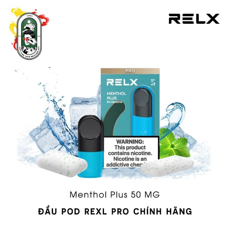  Đầu Pod RELX Pro Methol Plus Bạc Hà 50MG Chính Hãng 