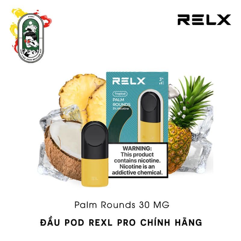  Đầu Pod RELX Pro Palm Rounds Dừa Dứa 30MG Chính Hãng 