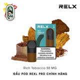  Đầu Pod RELX Pro Rich Tobacco Thuốc Lá Cao Cấp 50MG Chính Hãng 