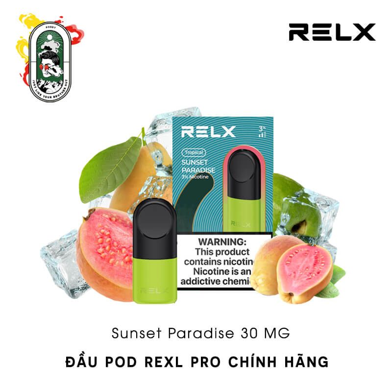  Đầu Pod RELX Pro Sunset Paradise Ổi Lạnh 30MG Chính Hãng 