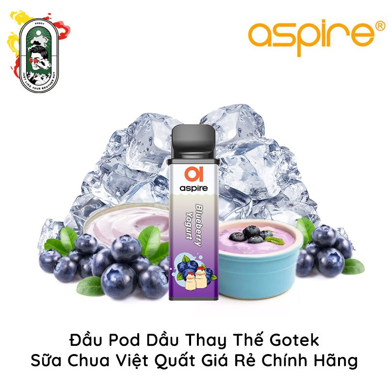  Đầu Pod Dầu Thay Thế Aspire Gotek Sữa Chua Việt Quất Chính Hãng 