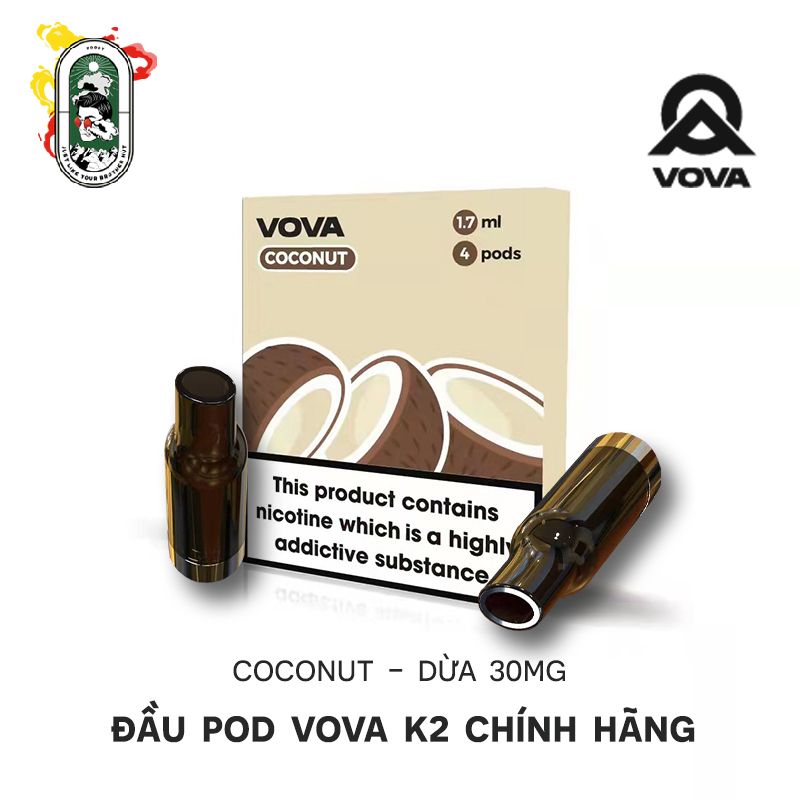  Đầu Pod VOVA K2 Coconut Dừa 30MG Chính Hãng 