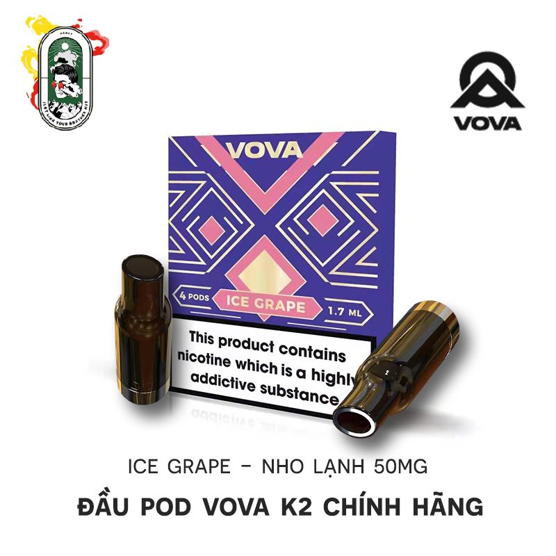  Đầu Pod VOVA K2 Grape Ice Nho Lạnh 50MG Chính Hãng 