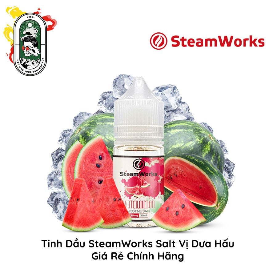  Tinh Dầu Vape Steamworks Salt Nic Dưa Hấu 30ml Chính Hãng 