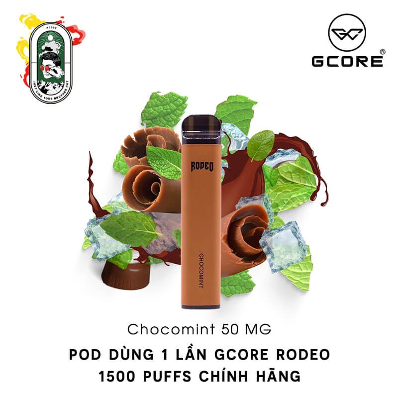  Pod Dùng 1 Lần Gcore Rodeo 50MG Chocomint Socola Bạc Hà Chính Hãng 