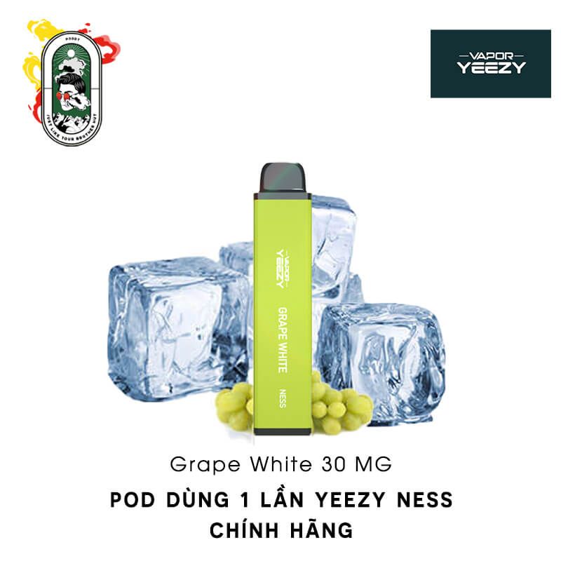  Pod hút 1 lần Vapor Yeezy Ness Grape White Nho Xanh Chính Hãng 