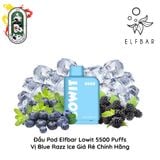  Đầu Pod Dầu Thay Thế Elfbar Lowit 5500 Hơi Blue Razz Ice Chính Hãng 