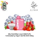  Đầu Pod Dầu Thay Thế Elfbar Lowit 5500 Hơi Strawberry Yogurt Chính Hãng 