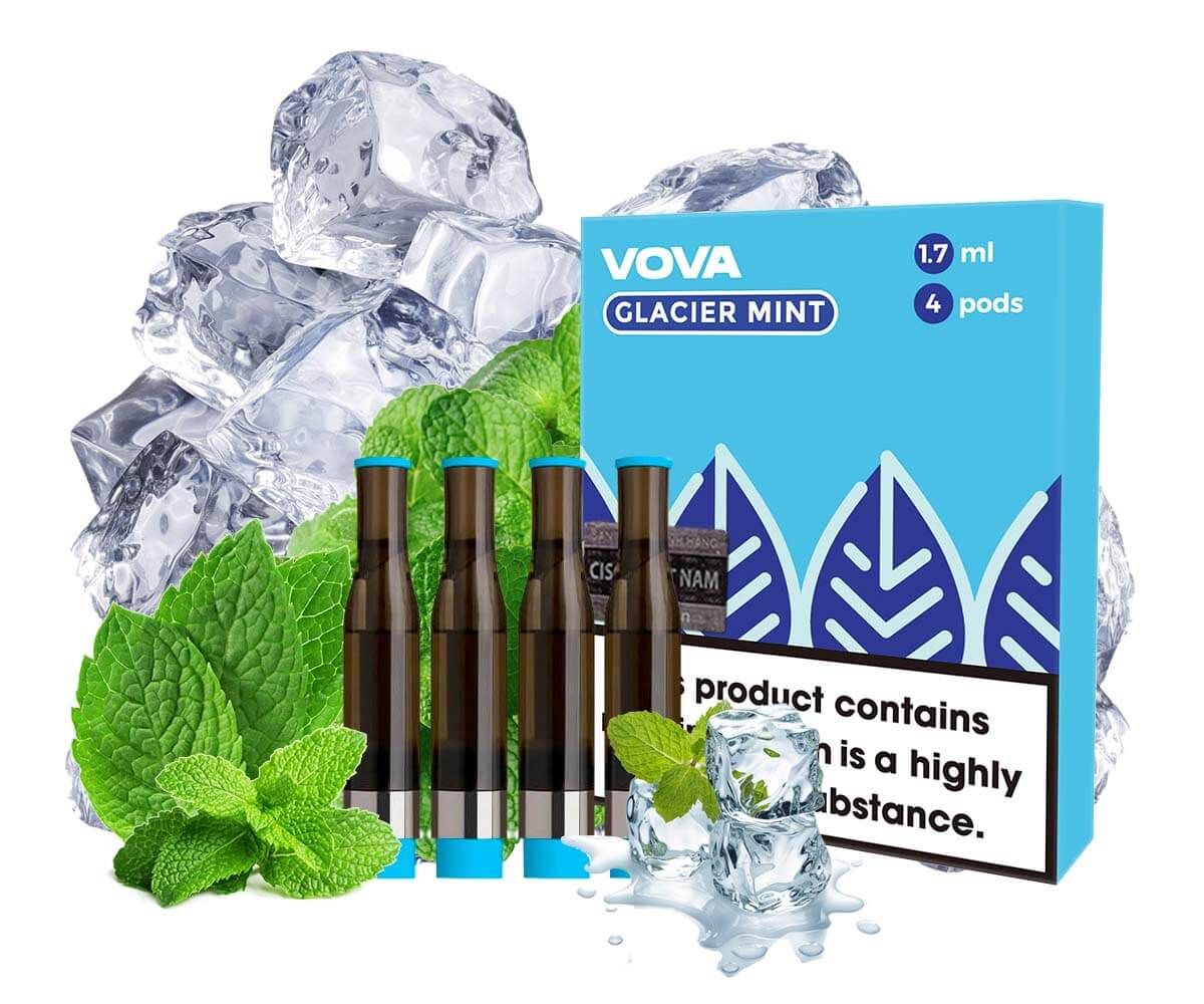  Pack 4 Đầu Pod Dầu Thay Thế VOVA K2 Mint Bạc Hà Chính Hãng 