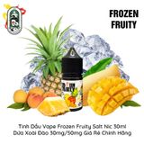  Tinh Dầu Vape Mỹ Frozen Fruity Salt Nic Dứa Xoài Đào 30ml Chính Hãng 