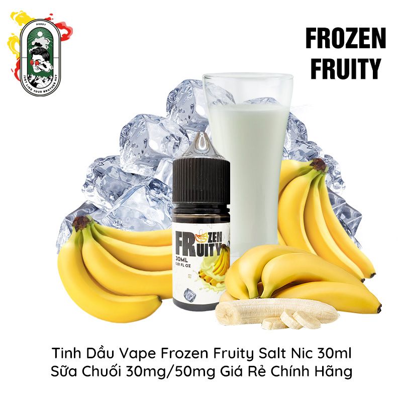  Tinh Dầu Vape Mỹ Frozen Fruity Salt Nic Sữa Chuối 30ml Chính Hãng 