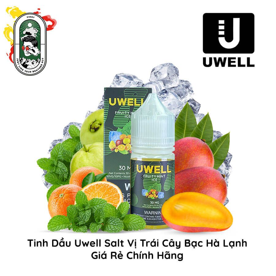  Tinh dầu Vape Uwell Salt Nic Trái Cây Bạc Hà Lạnh 30ml Chính Hãng 