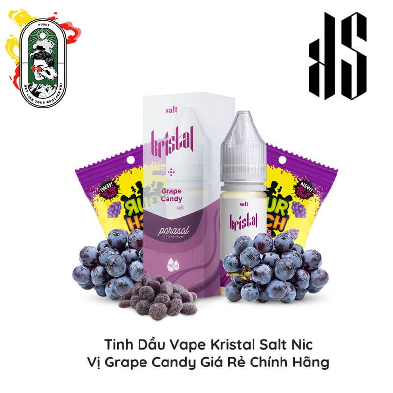  Tinh Dầu Vape Kristal Salt Grape Candy Parasol 15ML Chính Hãng 