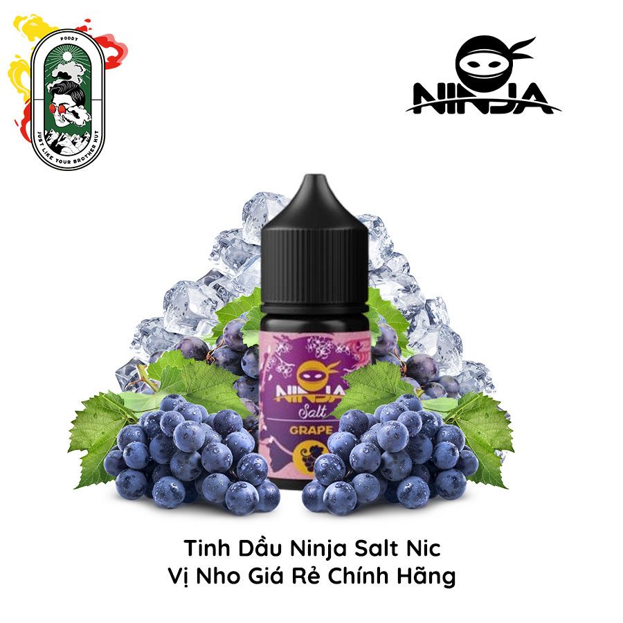  Tinh Dầu Vape Ninja Salt Nic Nho 30ml Chính Hãng 