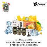  Pack 3 Đầu Pod VapX Violet YK1 kèm 1 Coil Ice Mango Xoài Chính Hãng 