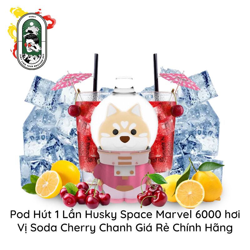  Pod 1 Lần Husky Space Marvel 6000 Soda Cherry Chanh Sạc Lại Giá Rẻ Chính Hãng 