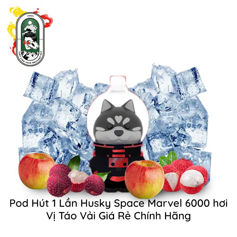  Pod 1 Lần Husky Space Marvel 6000 Hơi Táo Vải Sạc Lại Giá Rẻ Chính Hãng 