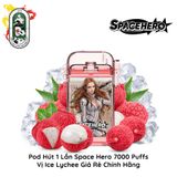  Pod Dùng 1 lần Space Hero 7000 hơi vị Vải Lạnh Chính Hãng 