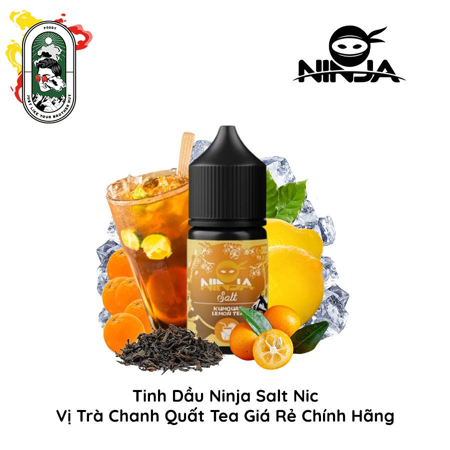  Tinh Dầu Vape Ninja Salt Nic Trà Chanh Quất 30ml Chính Hãng 