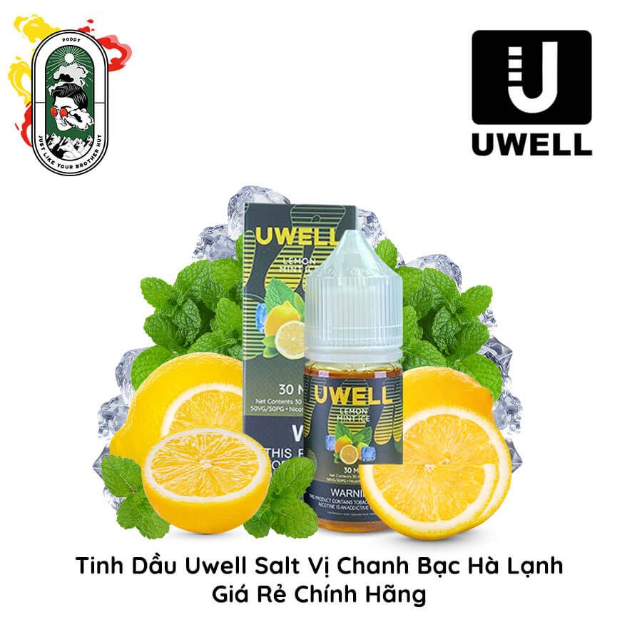  Tinh dầu Vape Uwell Salt Nic Chanh Bạc Hà Lạnh 30ml Chính Hãng 