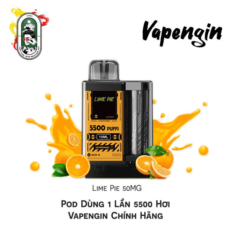  Pod Dùng 1 Lần 5500 Hơi Vapengin Lime Pie 50MG Chính Hãng 