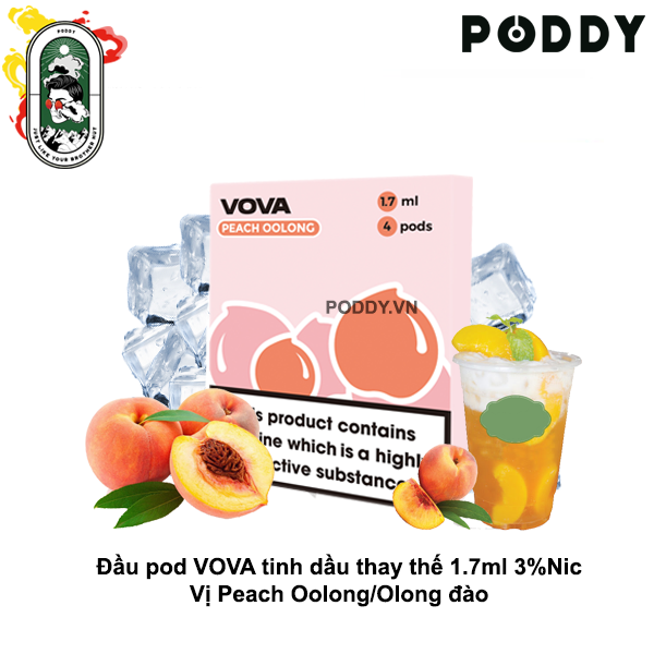  Pack 4 Đầu Pod VOVA K2 Peach Oolong Ô long Đào Chính Hãng 