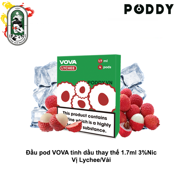  Pack 4 Đầu Pod VOVA K2 Lychee Vải Chính Hãng 