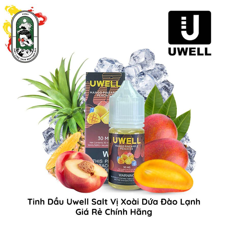  Tinh dầu Vape Uwell Salt Nic Xoài Dứa Đào Lạnh 30ml Chính Hãng 