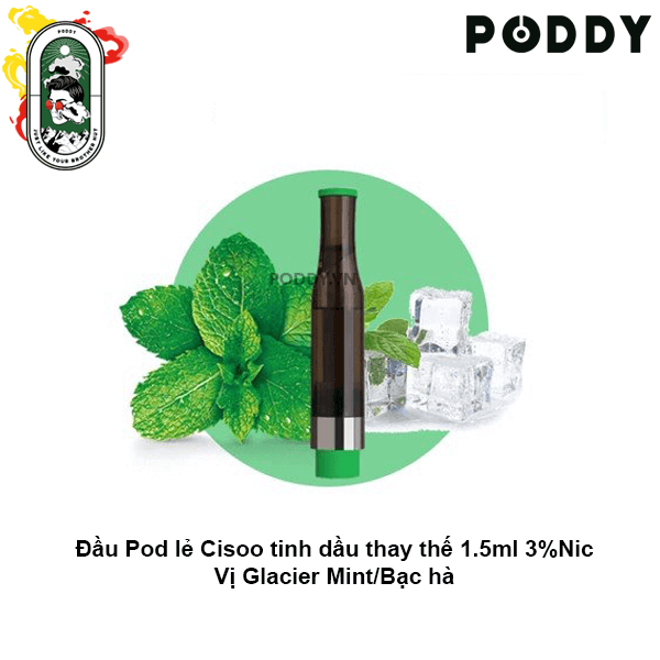  Đầu Pod VOVA Cisoo K1 Glacier Mint Bạc Hà 30MG Chính Hãng 