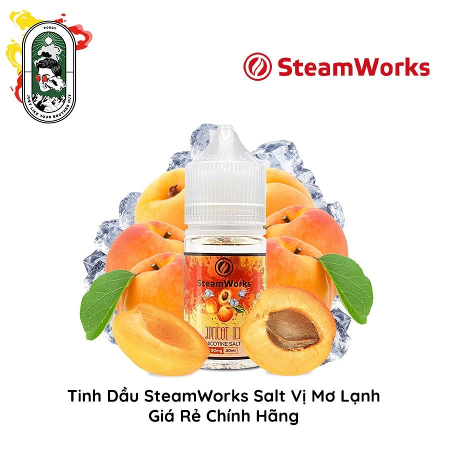  Tinh Dầu Vape Steamworks Salt Nic Mơ Lạnh 30ml Chính Hãng 