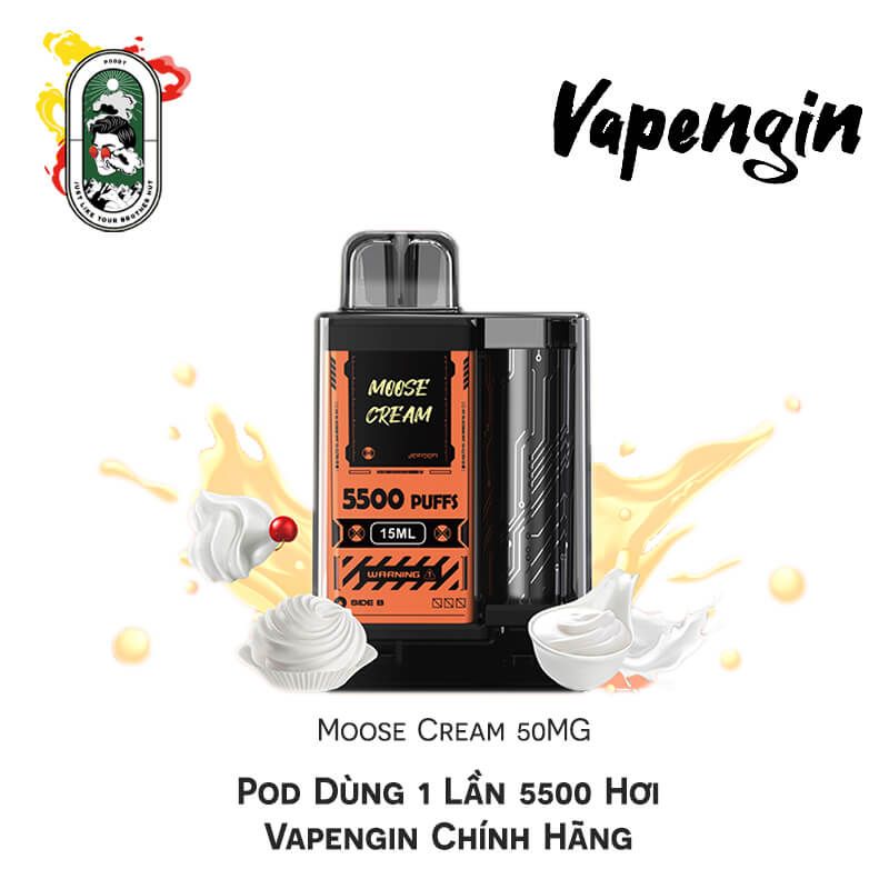  Pod Dùng 1 Lần 5500 Hơi Vapengin Moose Cream 50MG Chính Hãng 