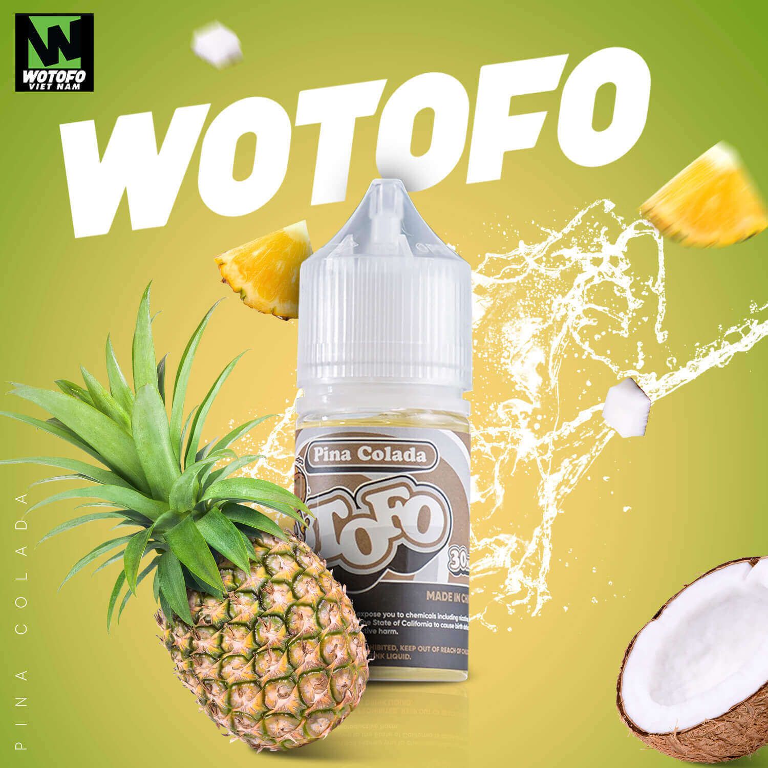 Tinh dầu vape Wotofo Salt Nic Pina Colada 30ml 30mg Chính Hãng