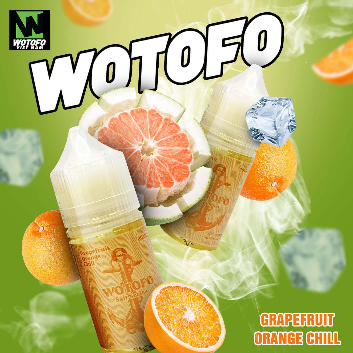  Tinh dầu vape Wotofo Salt Nic Cam Bưởi 30ml 30mg Chính Hãng 