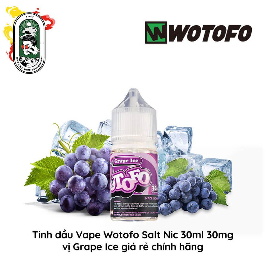  Tinh dầu vape Wotofo Salt Nic Nho Lạnh 30ml 30mg Chính Hãng 